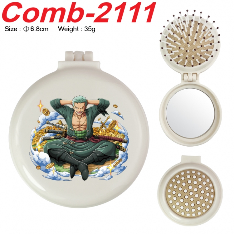 One Piece UV printed student multifunctional small mirror and comb 6.8cm  price for 5 pcs