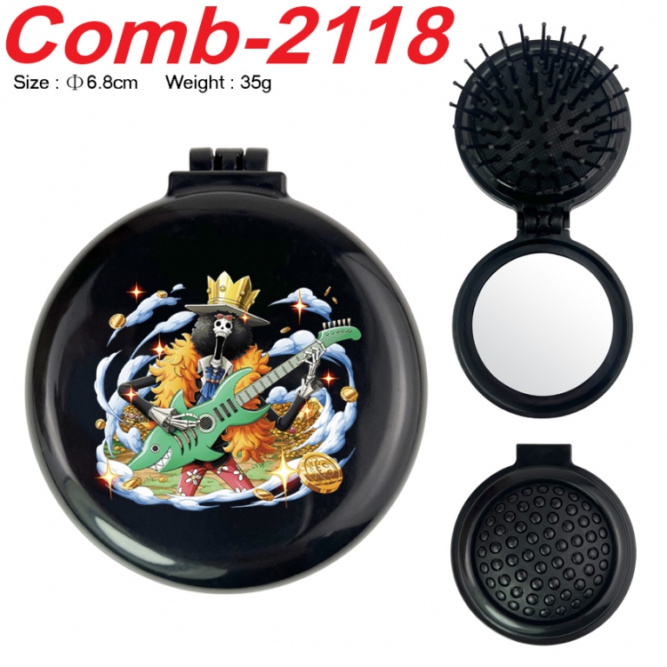 One Piece UV printed student multifunctional small mirror and comb 6.8cm  price for 5 pcs