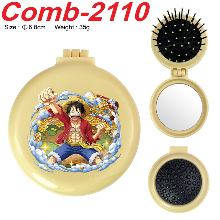 One Piece UV printed student multifunctional small mirror and comb 6.8cm  price for 5 pcs