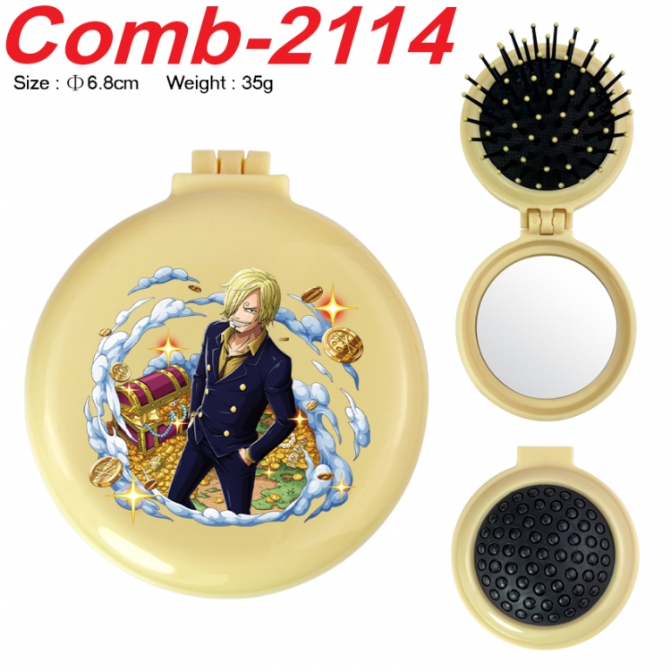 One Piece UV printed student multifunctional small mirror and comb 6.8cm  price for 5 pcs