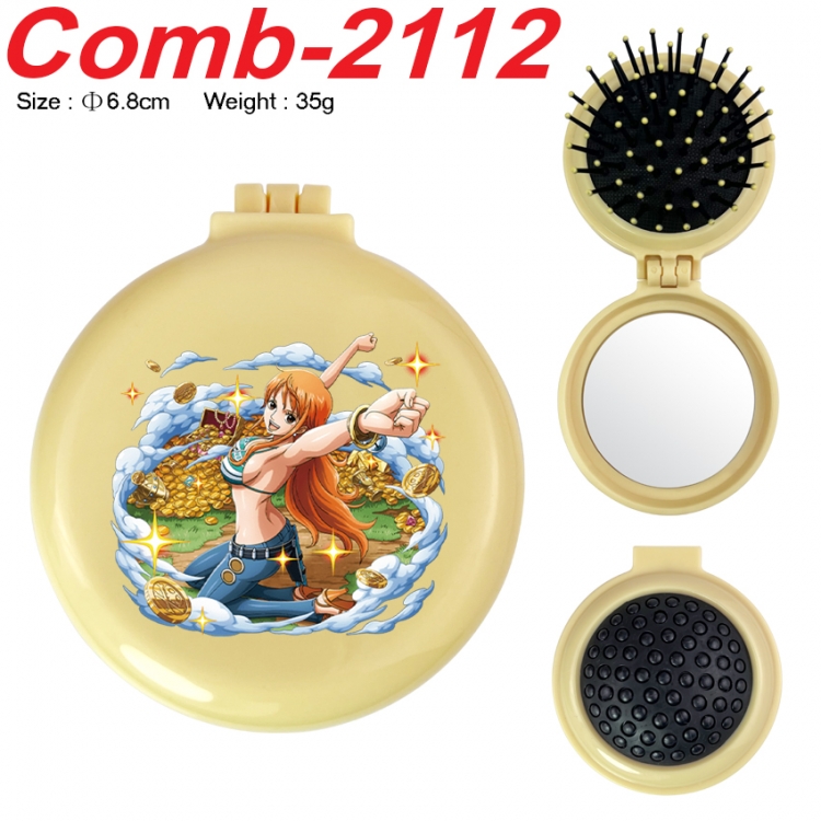 One Piece UV printed student multifunctional small mirror and comb 6.8cm  price for 5 pcs