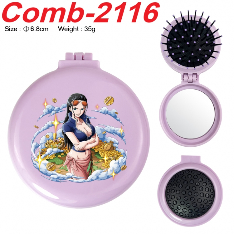 One Piece UV printed student multifunctional small mirror and comb 6.8cm  price for 5 pcs