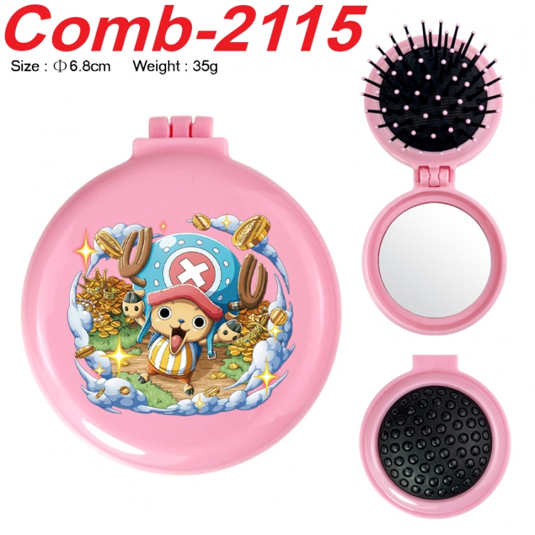 One Piece UV printed student multifunctional small mirror and comb 6.8cm  price for 5 pcs