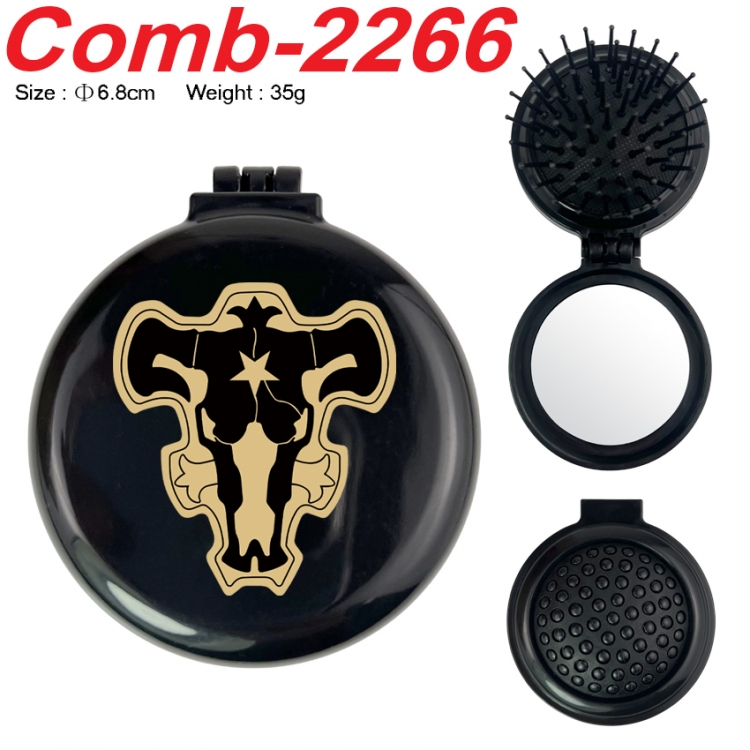 Black Clover UV printed student multifunctional small mirror and comb 6.8cm  price for 5 pcs