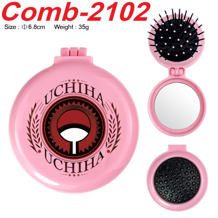 Naruto UV printed student multifunctional small mirror and comb 6.8cm  price for 5 pcs