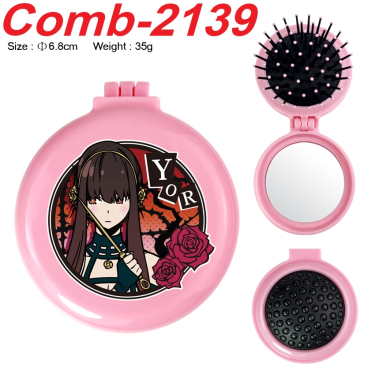  SPY×FAMILY UV printed student multifunctional small mirror and comb 6.8cm  price for 5 pcs