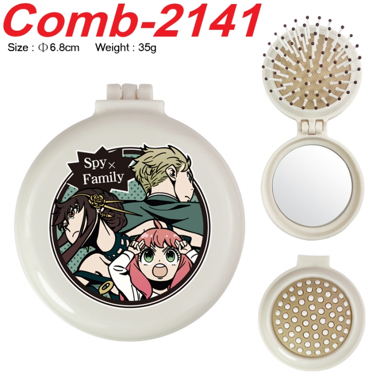  SPY×FAMILY UV printed student multifunctional small mirror and comb 6.8cm  price for 5 pcs