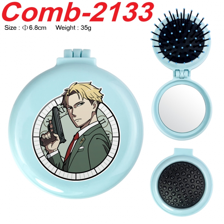  SPY×FAMILY UV printed student multifunctional small mirror and comb 6.8cm  price for 5 pcs