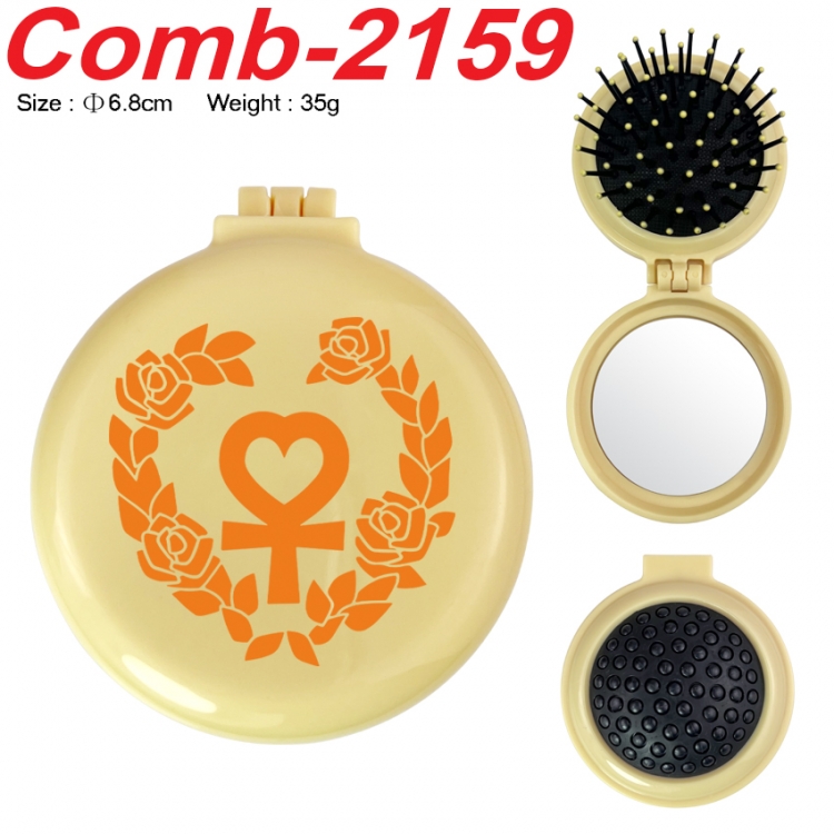 sailormoon UV printed student multifunctional small mirror and comb 6.8cm  price for 5 pcs