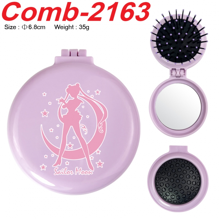 sailormoon UV printed student multifunctional small mirror and comb 6.8cm  price for 5 pcs