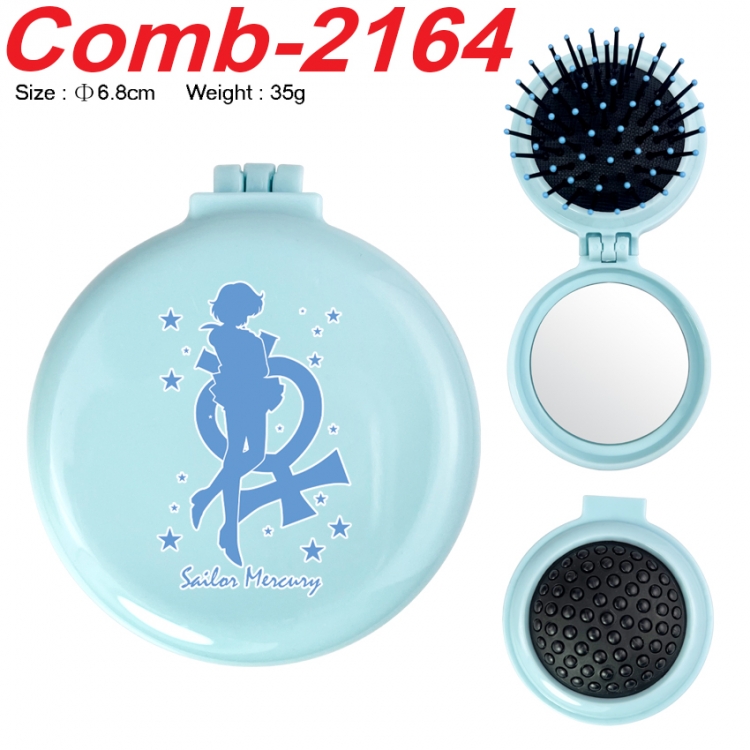 sailormoon UV printed student multifunctional small mirror and comb 6.8cm  price for 5 pcs