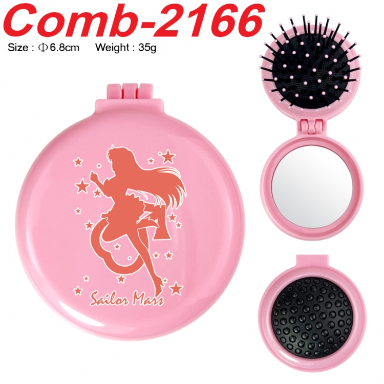 sailormoon UV printed student multifunctional small mirror and comb 6.8cm  price for 5 pcs