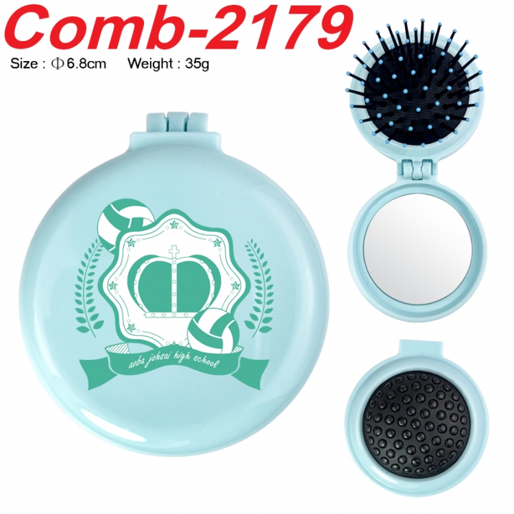 Haikyuu!! UV printed student multifunctional small mirror and comb 6.8cm  price for 5 pcs