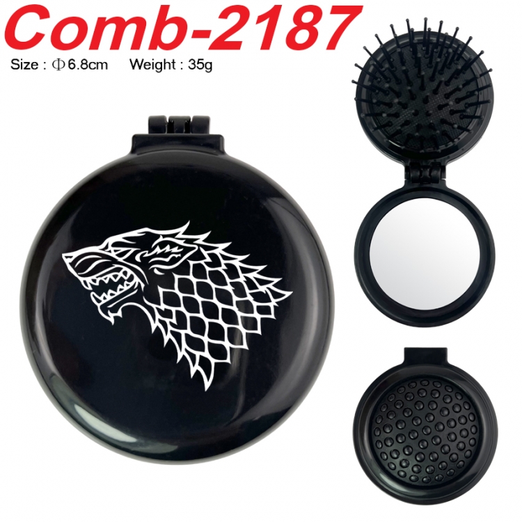 Game of Thrones UV printed student multifunctional small mirror and comb 6.8cm  price for 5 pcs