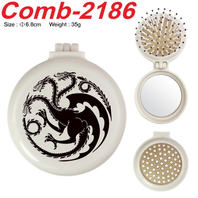 Game of Thrones UV printed student multifunctional small mirror and comb 6.8cm  price for 5 pcs