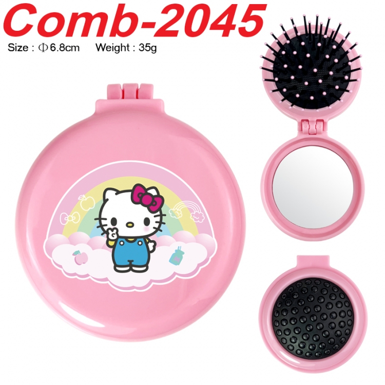 sanrio UV printed student multifunctional small mirror and comb 6.8cm  price for 5 pcs