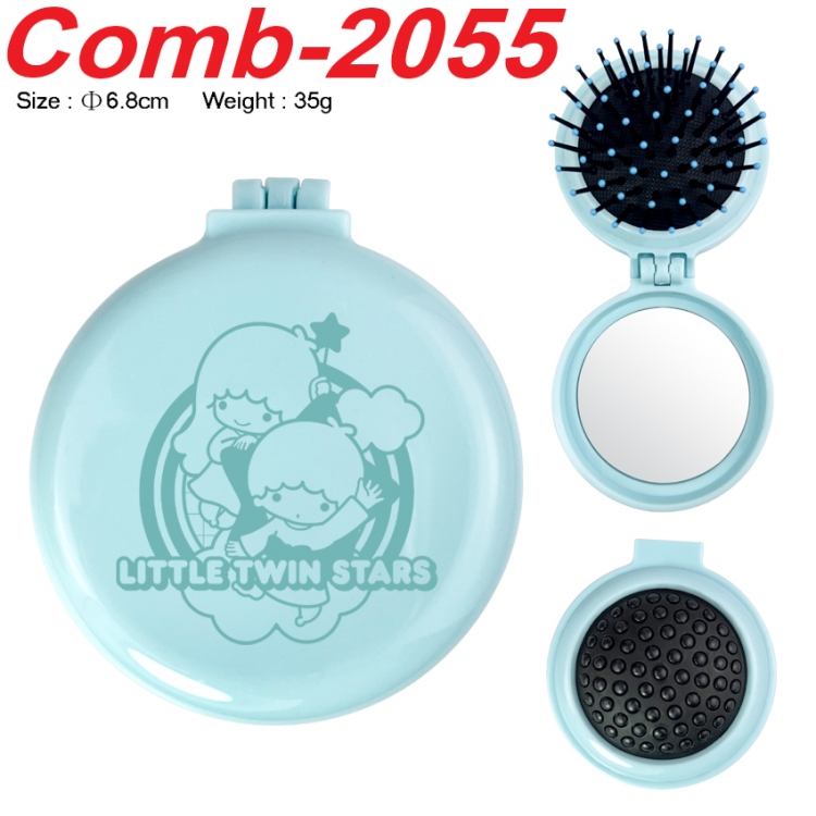 sanrio UV printed student multifunctional small mirror and comb 6.8cm  price for 5 pcs