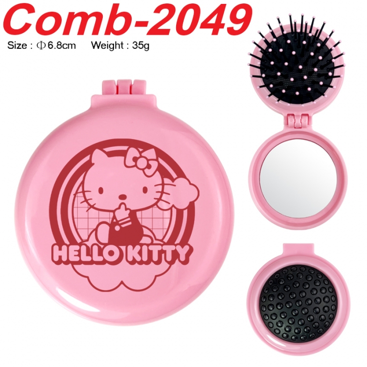 sanrio UV printed student multifunctional small mirror and comb 6.8cm  price for 5 pcs