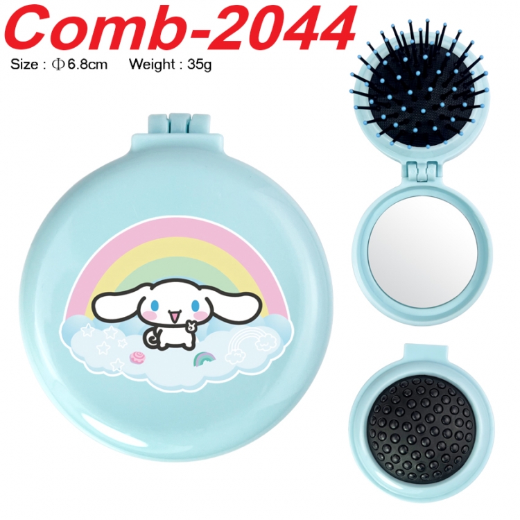 sanrio UV printed student multifunctional small mirror and comb 6.8cm  price for 5 pcs