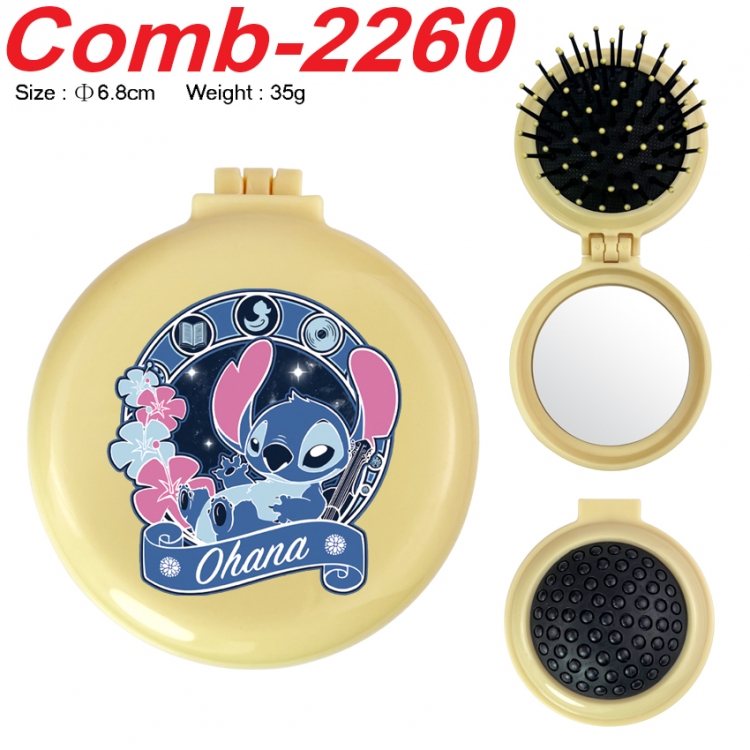 Lilo & Stitch UV printed student multifunctional small mirror and comb 6.8cm  price for 5 pcs