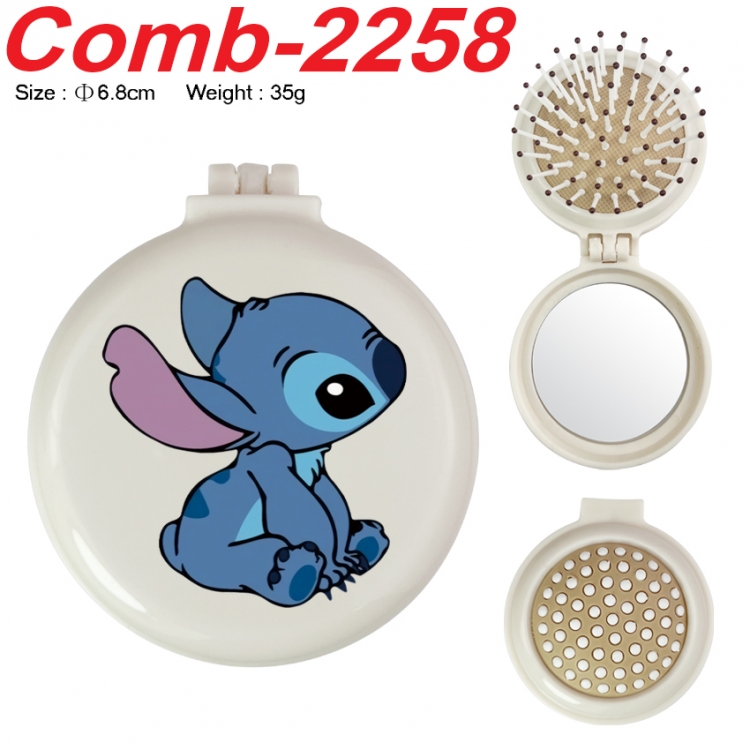 Lilo & Stitch UV printed student multifunctional small mirror and comb 6.8cm  price for 5 pcs