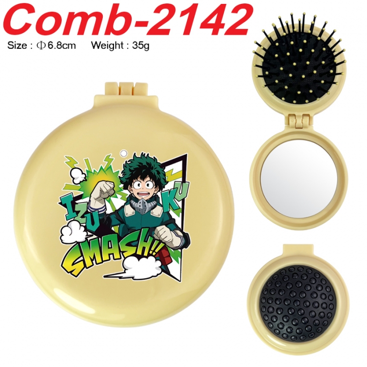 My Hero Academia UV printed student multifunctional small mirror and comb 6.8cm  price for 5 pcs