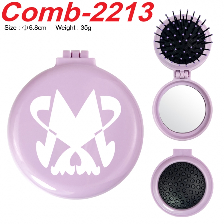 Fairy tail UV printed student multifunctional small mirror and comb 6.8cm  price for 5 pcs