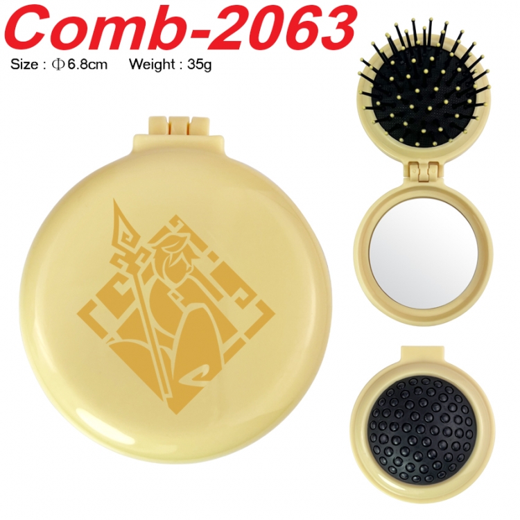 Genshin Impact UV printed student multifunctional small mirror and comb 6.8cm  price for 5 pcs