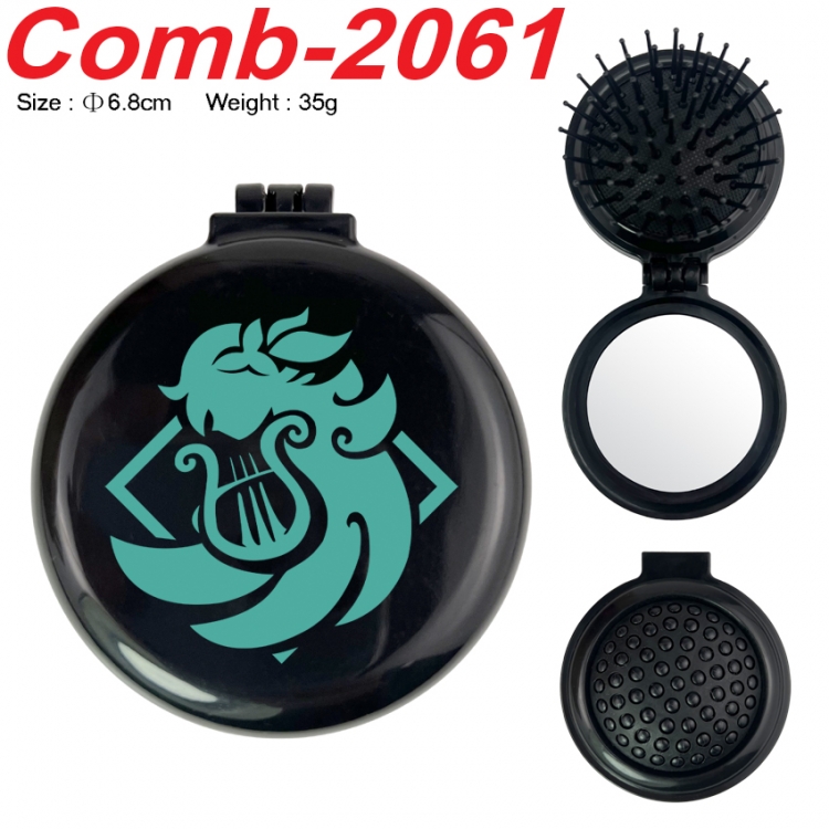 Genshin Impact UV printed student multifunctional small mirror and comb 6.8cm  price for 5 pcs