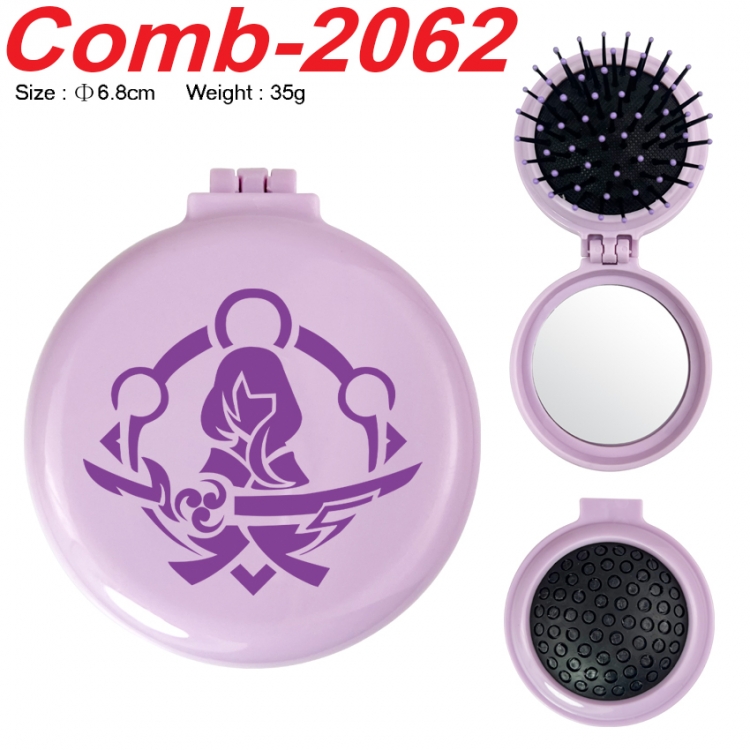 Genshin Impact UV printed student multifunctional small mirror and comb 6.8cm  price for 5 pcs