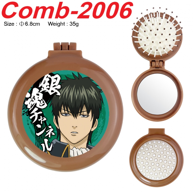 Gintama UV printed student multifunctional small mirror and comb 6.8cm  price for 5 pcs