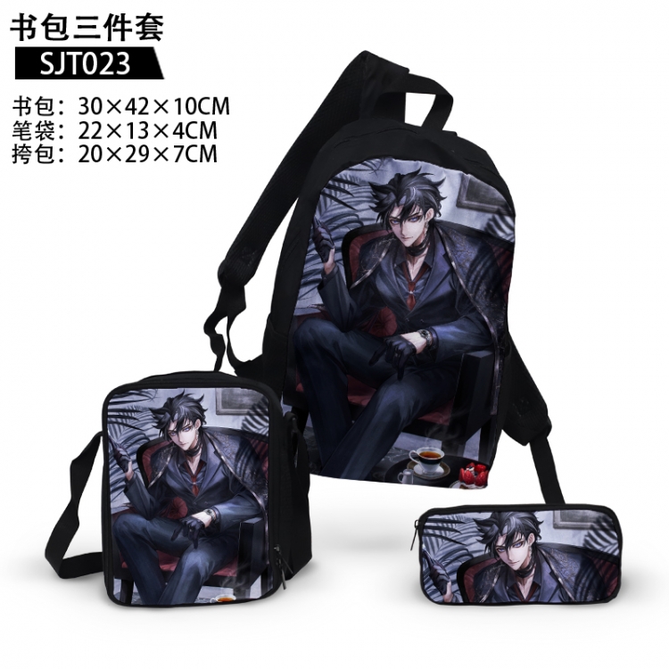 Genshin Impact Anime backpack pencil case single shoulder bag three piece set 30x42x10cm  SJT023