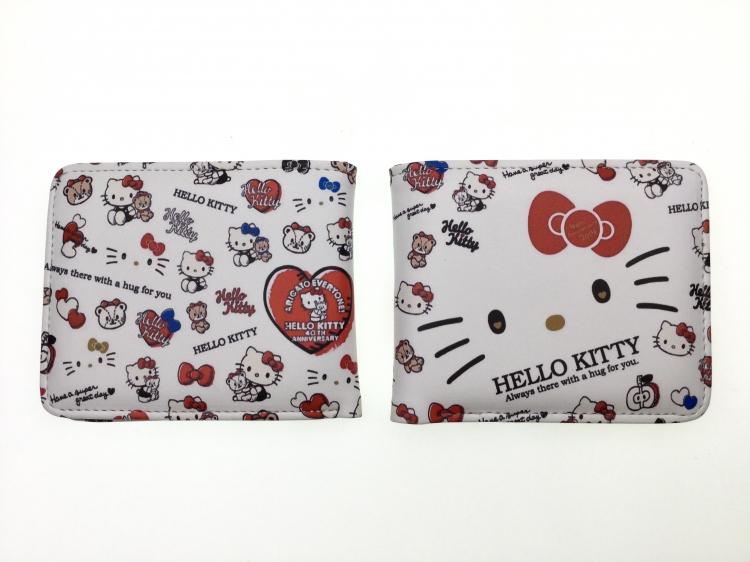 Hello Kitty Anime two fold  Short wallet 11X9.5CM 60G 