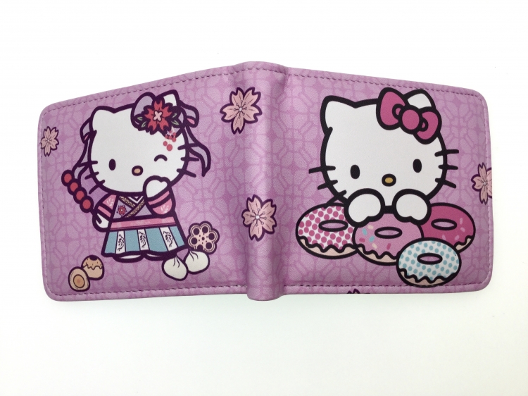 Hello Kitty Anime two fold  Short wallet 11X9.5CM 60G 