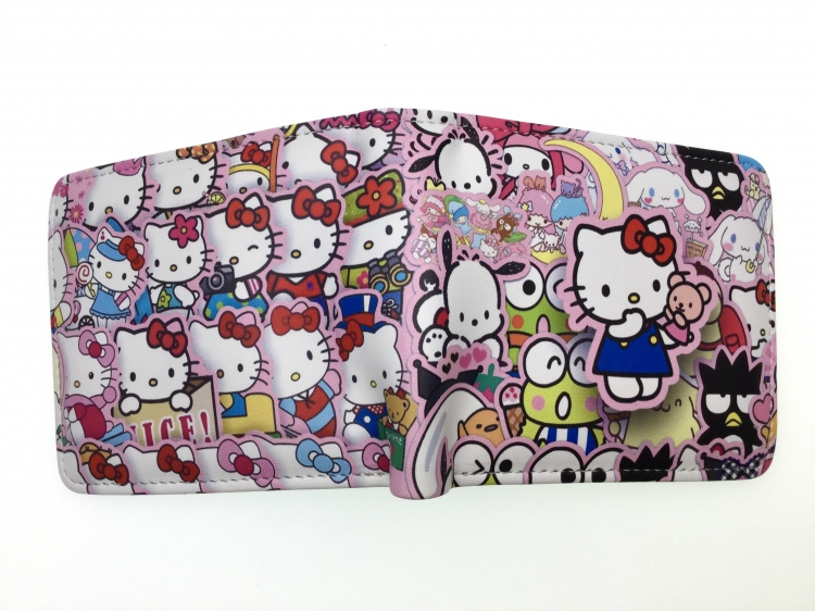 Hello Kitty Anime two fold  Short wallet 11X9.5CM 60G 