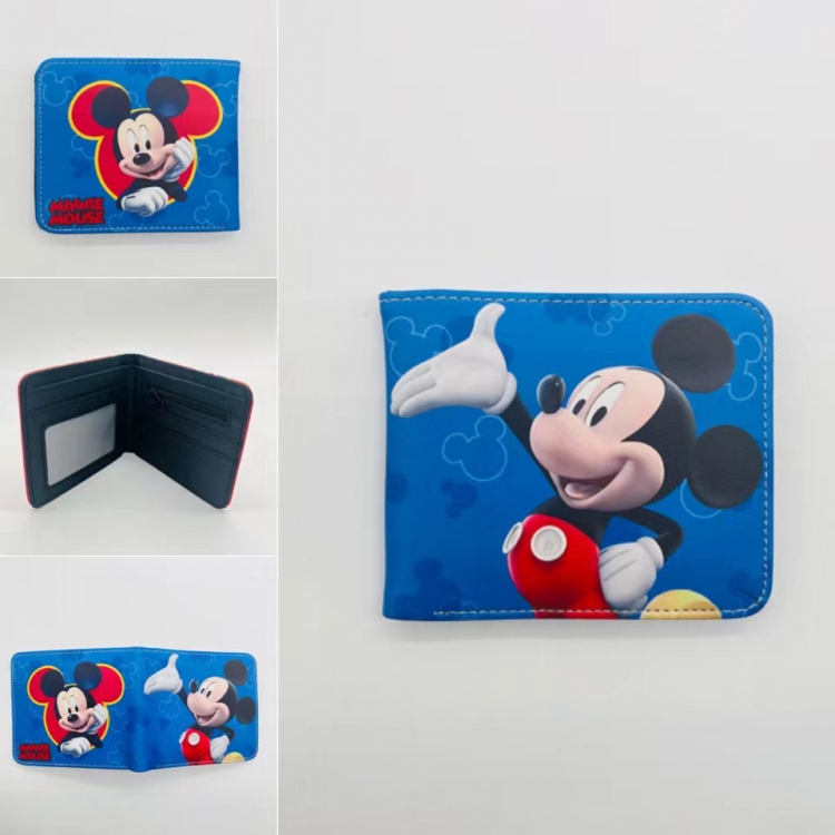 Mickey Mouse Full color Two fold short card case wallet 11X9.5CM
