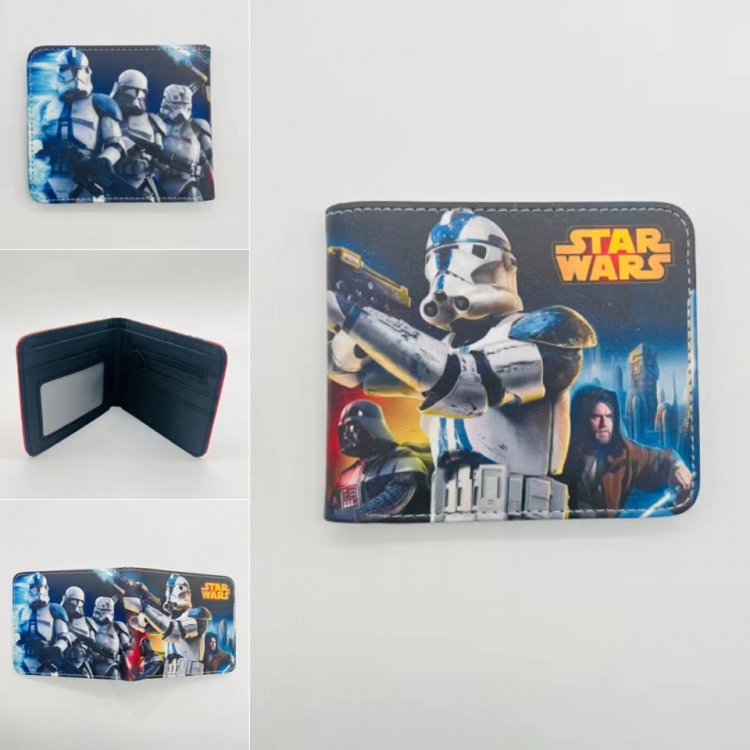 Star Wars Full color Two fold short card case wallet 11X9.5CM