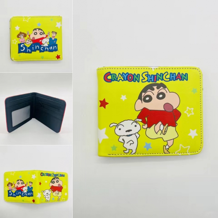 CrayonShin Full color Two fold short card case wallet 11X9.5CM