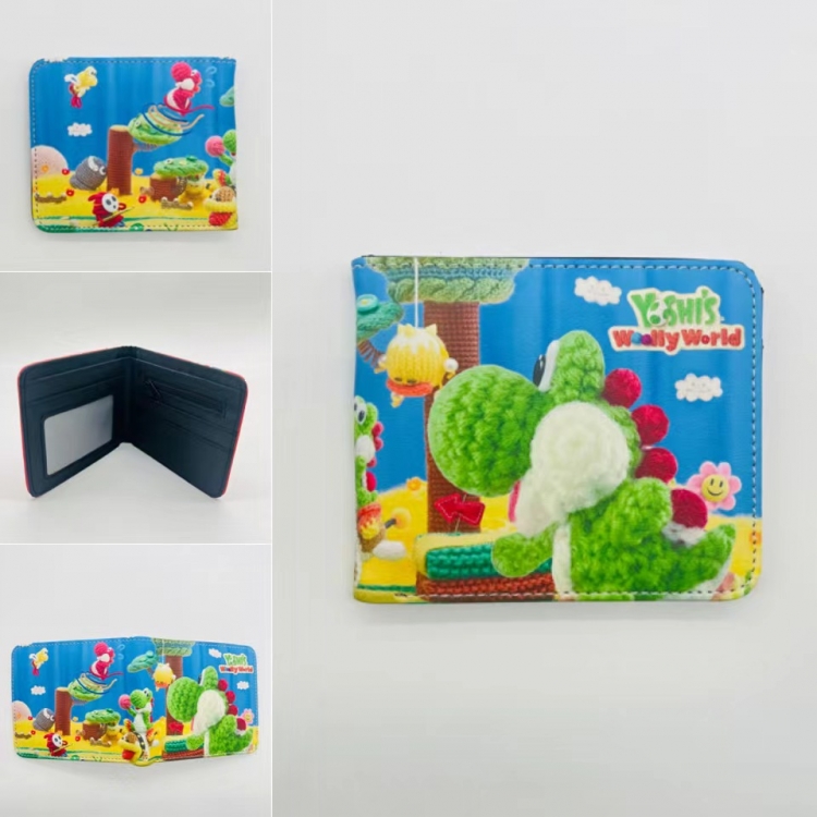 Super Mario Full color Two fold short card case wallet 11X9.5CM