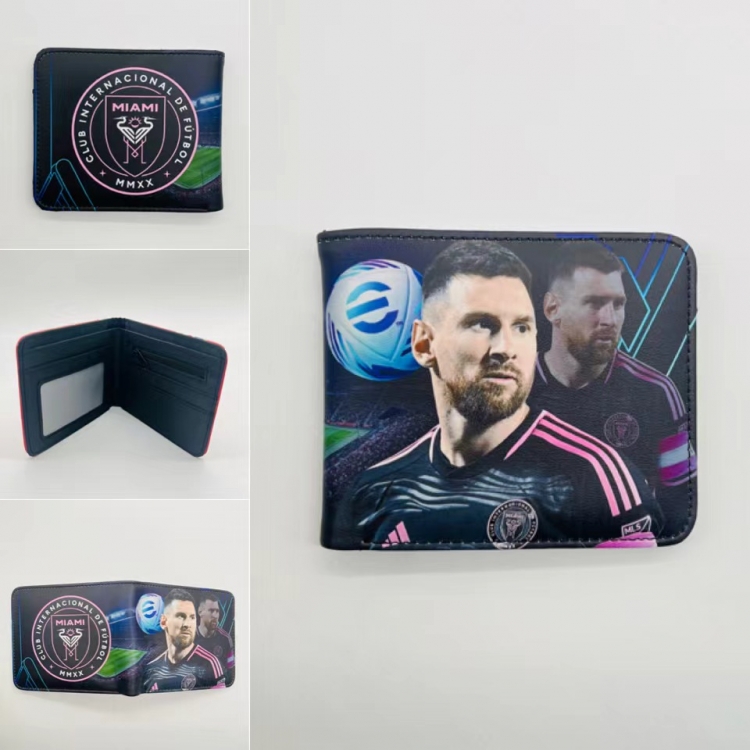 Messi Full color Two fold short card case wallet 11X9.5CM