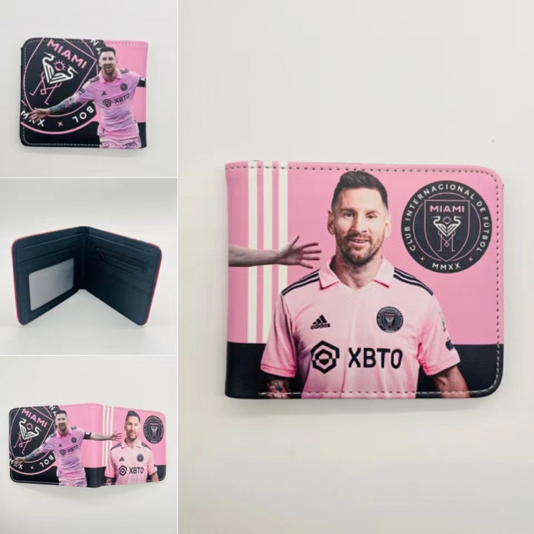 Messi Full color Two fold short card case wallet 11X9.5CM