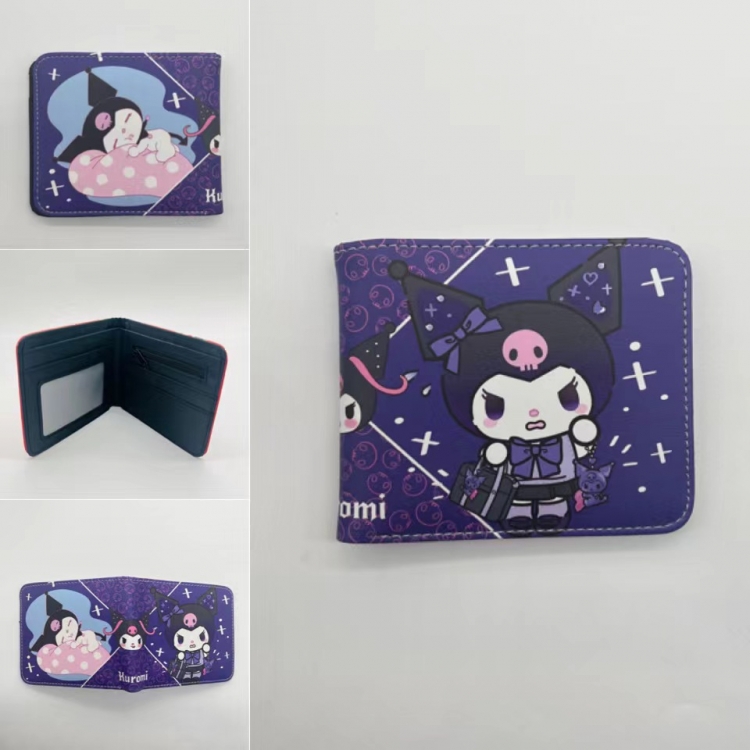 Kuromi Full color Two fold short card case wallet 11X9.5CM