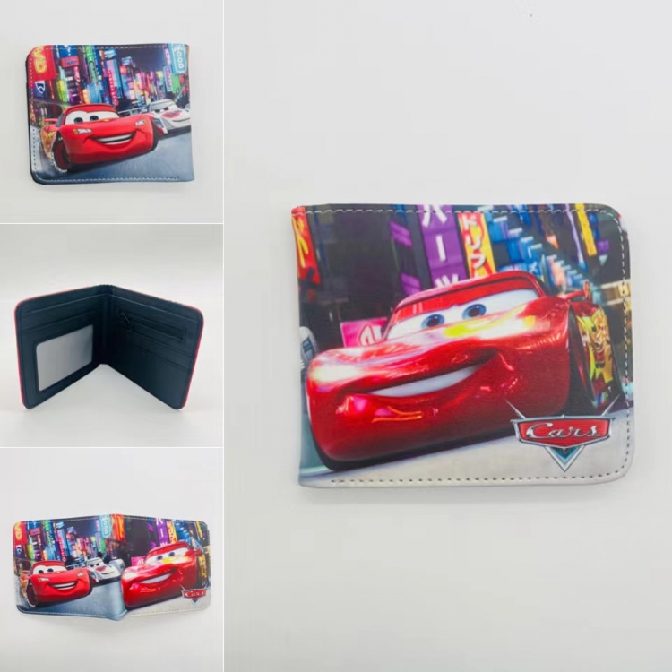 Cars Full color Two fold short card case wallet 11X9.5CM