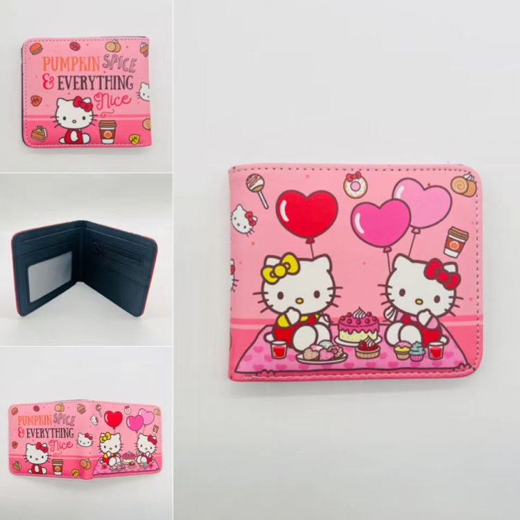 hello kitty Full color Two fold short card case wallet 11X9.5CM