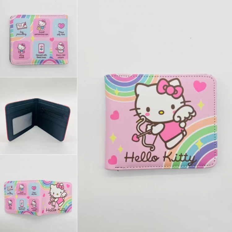 hello kitty Full color Two fold short card case wallet 11X9.5CM