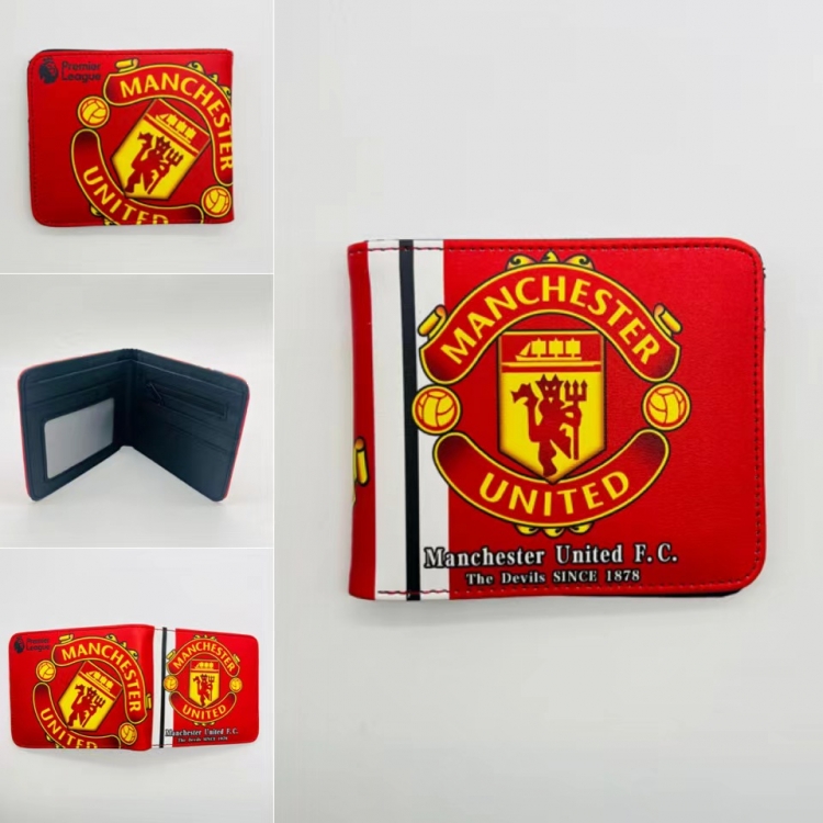 Manchester Full color Two fold short card case wallet 11X9.5CM