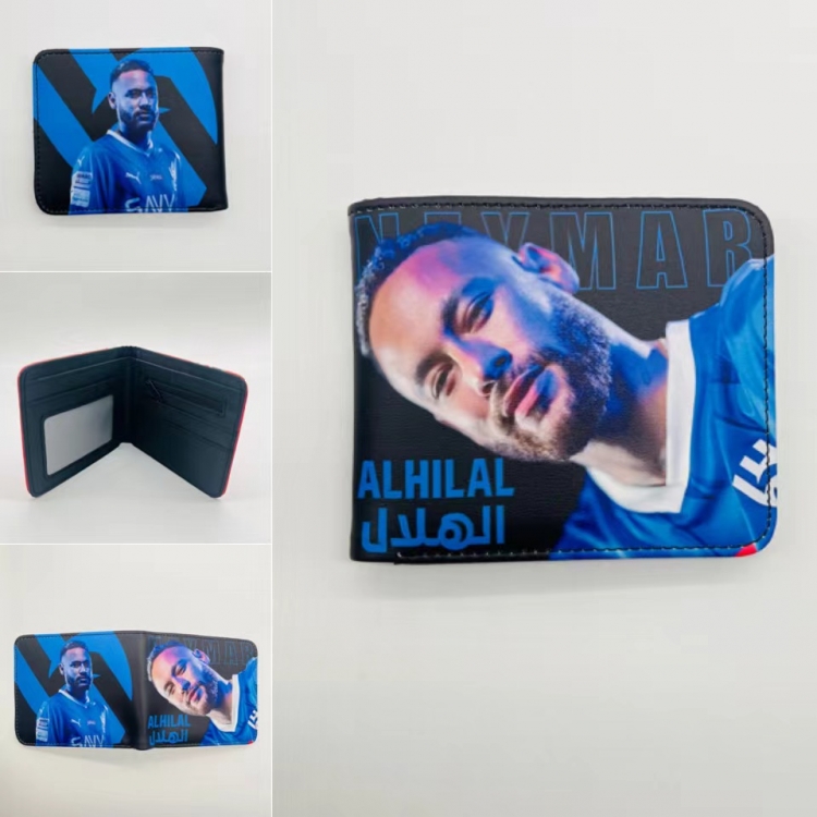 Neymar Full color Two fold short card case wallet 11X9.5CM