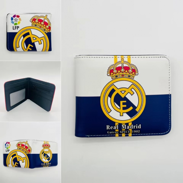Real Madrid Full color Two fold short card case wallet 11X9.5CM