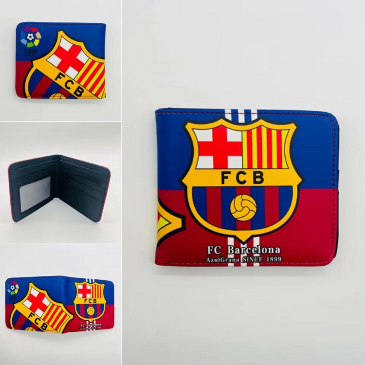 Barcelona Full color Two fold short card case wallet 11X9.5CM