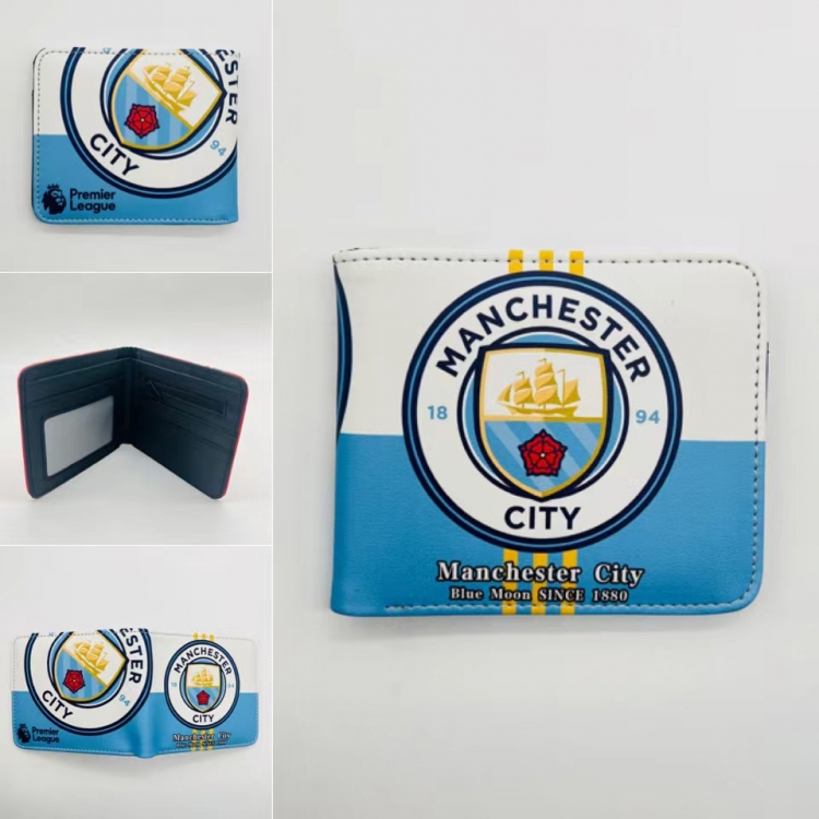 Manchester Full color Two fold short card case wallet 11X9.5CM